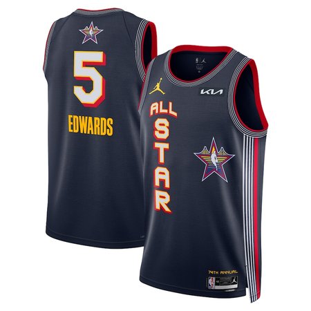 Unisex #5 Anthony Edwards Navy 2025 NBA All-Star Game Swingman Player Jersey